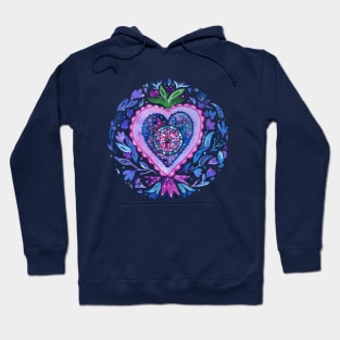 Mexican milagrito heart folk flowers Hoodie